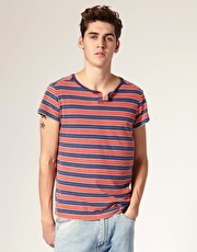Gant Rugger Split Crew Stripe T-Shirt