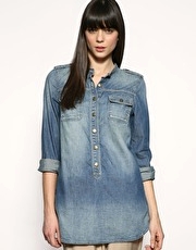 Gap Denim Button Down Chambray Shirt