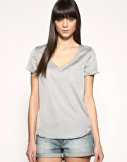 Gap Neck Silk T-Shirt