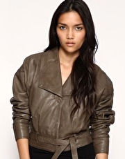 Gestuz Vintage Shape Blouson Leather Jacket