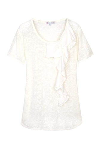 Giorgio Silk Slub Ruffle Tee by Paul & Joe Sister