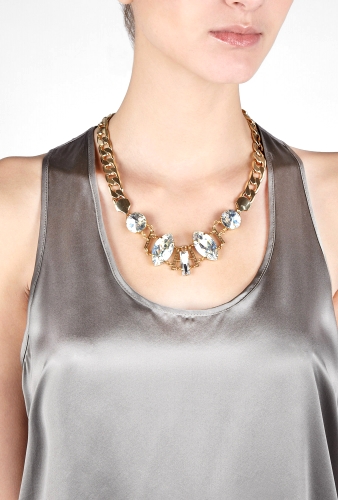 Gold Crystal Curb Collar by Merle O'Grady