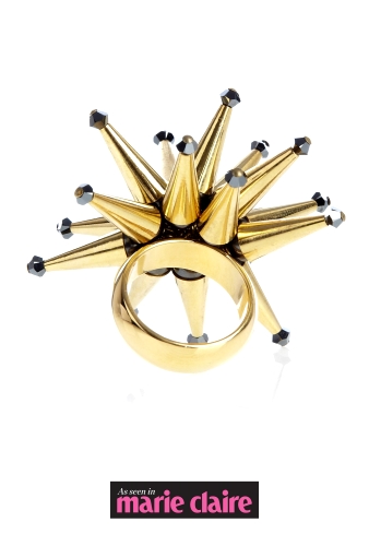 Gold Spike Ring by Merle O'Grady