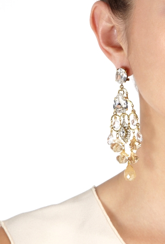 Grace Kelly Crystal Chandelier Earrings by Anton Heunis