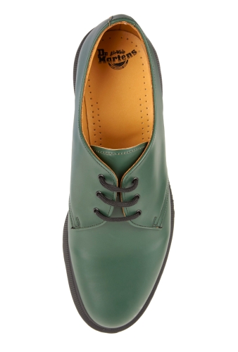 Green 1981 Pointed Last 3 Eye Lace Ups by Dr. Martens