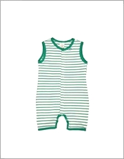 Green Baby Organic Ollie Thin Stripe Romper