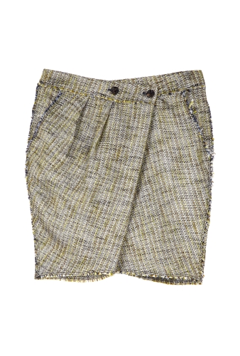 Green Basket Weave Skirt by McQ Alexander McQueen