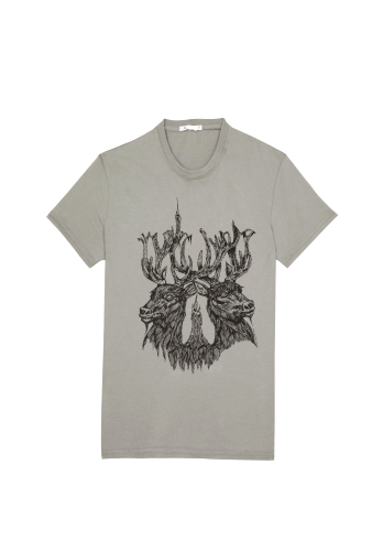Grey Blackest Stags Tee by 2K By Gingham