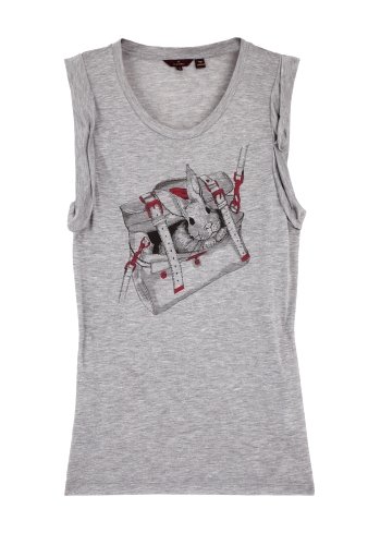 Grey Bunny In A Bag T-Shirt by Mulberry