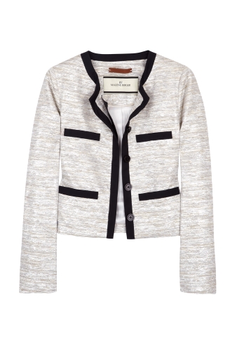 Grey Jaive Collarless Jacket by By Malene Birger