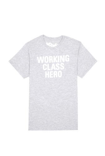 Grey John Lennon Working Class Hero Tee by Worn Free