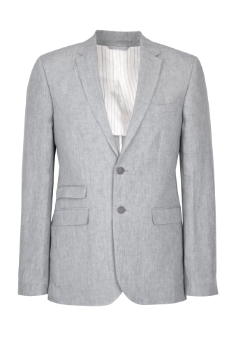 Grey Linen Half Lined Tailored Blazer by Nicole Farhi