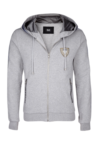 Grey Marl Zip Up Sports Hoody by D&G Dolce & Gabbana
