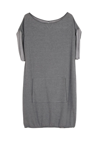 Grey Sweatshirt French Terry Dress by Ian R.N