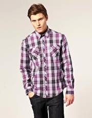 Guide Roll Up Sleeve Check Shirt - 2