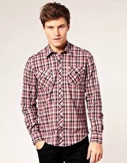 Guide Roll Up Sleeve Check Shirt