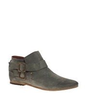 H by Hudson Fennec Buckle Side Flat Ankle Boots