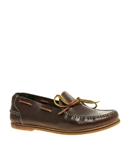 H By Hudson Lacey Tie Front Mocassins