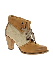 H By Hudson Mia Canvas Detail Ankle Boots