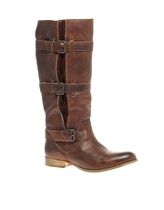 H By Hudson Toba Buckle Detail Flat Boot