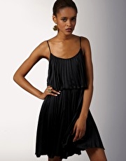 Halston Heritage Cocktail Dress with Pleats