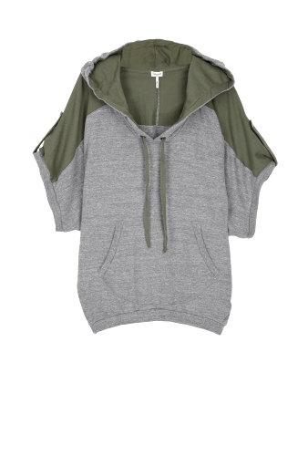 Heather Grey Contrast Oversized Hoody by Splendid