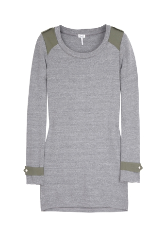 Heather Grey Military Epaulet Sweater by Splendid
