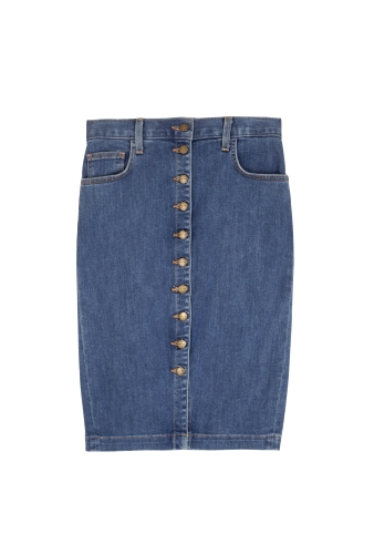 High Waist Denim Skirt by Current Elliot