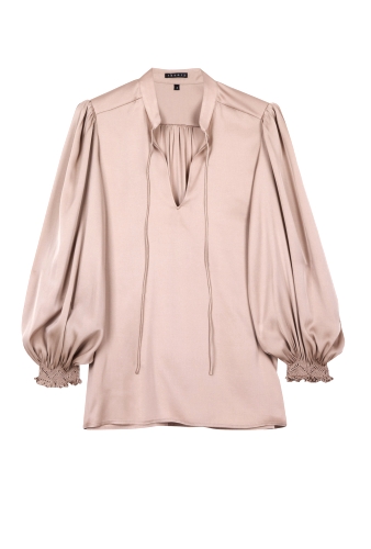 Hilda Silk Peasant Blouse by Theory