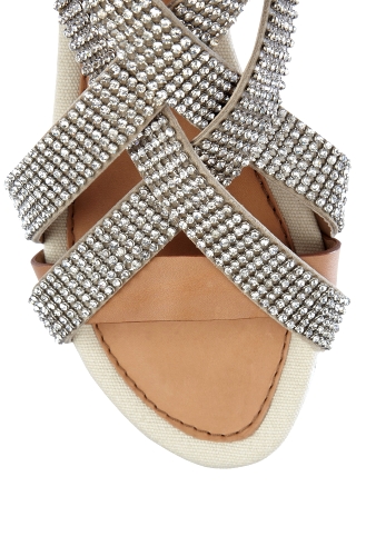Hilende Flat Jewelled Sandal by By Malene Birger