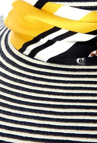 Honey Striped Toyo Sun Hat by Eugenia Kim