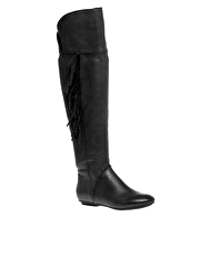 House of Harlow Tessa fringe flat over the knee boot