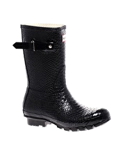 Hunter Carnaby Boa Snake Effect Print Boots