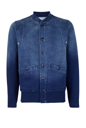 Indigo Fade Work Sweat Jacket by YMC