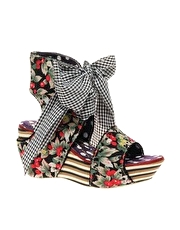 Irregular Choice Carnival Ride Bow Tie Front Wedge Sandals