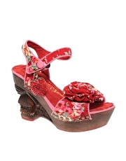 Irregular Choice Oriental Sun So Strawberry Drop Wedge Sandals