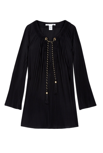 Isadore Short Plisse Kaftan by DVF