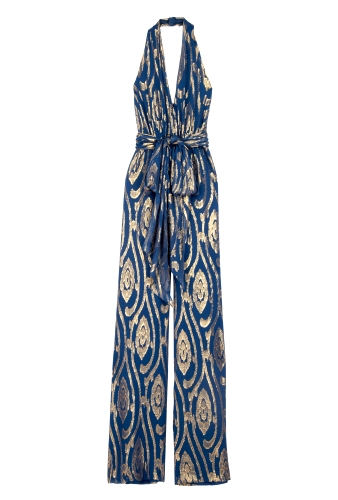 Jacquard Halter Jumpsuit by Halston Heritage