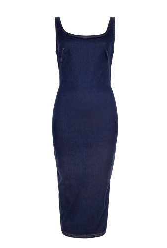 Jago Denim Fitted Snail Dress by Sportmax