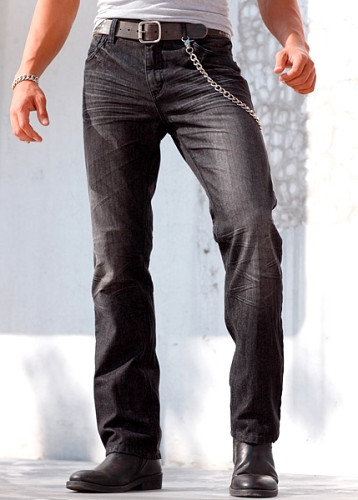 Jeans «Rak», längd 32