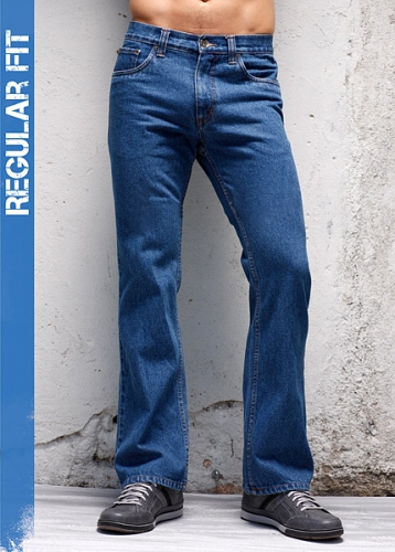 Jeans Regular Fit Bootcut Leg, längd 34