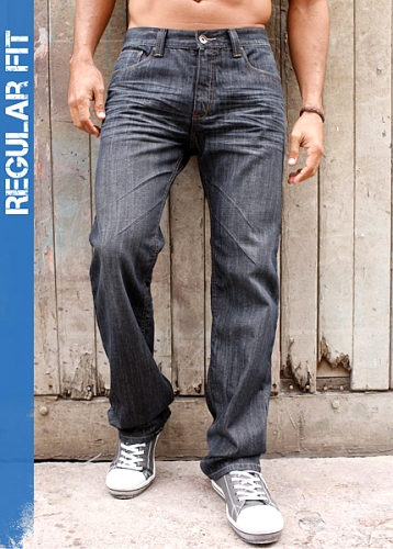 Jeans Regular Fit Straight Leg, längd 32