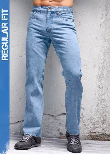 Jeans Regular Fit Straight Leg, längd 34 - 2