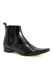 Jeffery West Black Label High-Shine Chelsea Boots