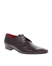 Jeffery West Black Line Square Toe Derby Shoes