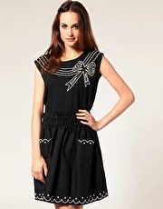 Jessica Ogden for ASOS Beaded Bow Jersey Top
