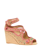 Jessica Ogden for F Troupe Embroidered Wedge Shoe
