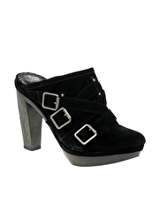Juicy Couture Colette Buckle Detail Heeled Mule