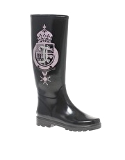 Juicy Couture Slick Logo Side Wellington Boot
