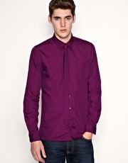 Junk De Luxe Daniel Plain Shirt and Tie Set
